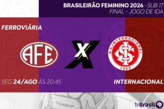 TV Brasil exibe jogo de ida da final do feminino sub-17 nesta segunda